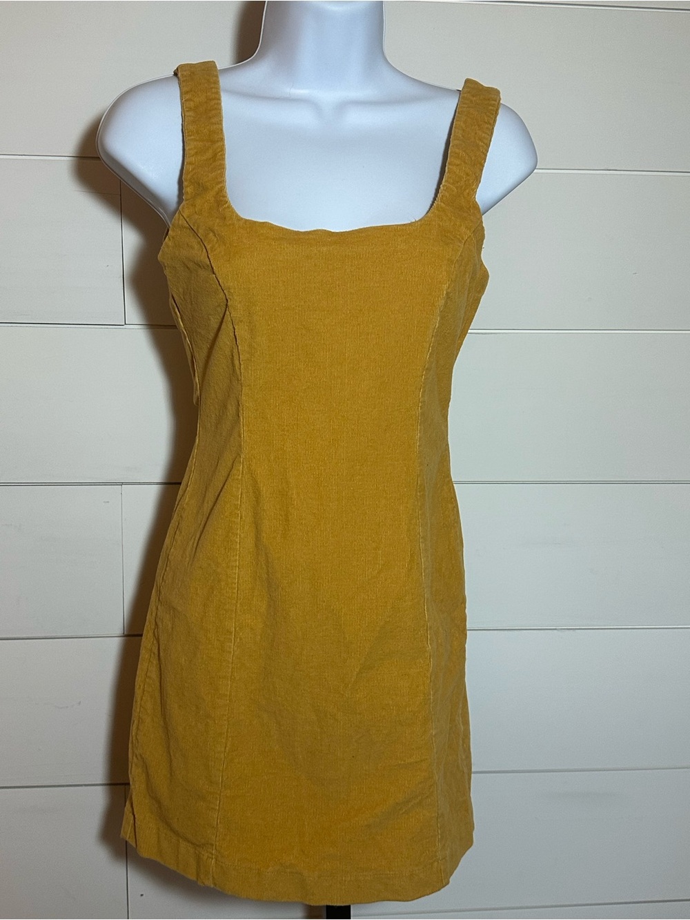 Mustard Yellow Sleeveless Shift Dress